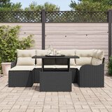  Sjedeća garnitura za vrt 7 kom. Crna [Sintetički]: Poli Ratan 232,5 x 122,5 x 85 cm | shoptok.hr
