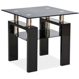  Stolić LISA D - staklo + MDF - crni | shoptok.hr