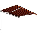 Tenda na ručno uvlačenje 350 x 250 cm narančasto-smeđa | shoptok.hr
