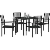  Vrtni set za objed 5 kom. Crna Čelik s prahom premazan | shoptok.hr