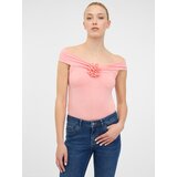 Orsay Light Pink Women's Short Sleeve T-Shirt with Applique - Women's Cijene
