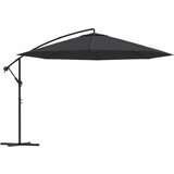 vidaXL Konzolni suncobran s aluminijskom šipkom 350 cm crni | shoptok.hr