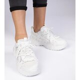 Gemre White stylish sneakers on a chunky sole Lukaro | shoptok.hr