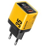  WP-U25 Superbrzi Strujni GaN Punjač, 2-porta USB (3.0 i 3.1 Tip-C) 35W, sa displejom, žuti cene