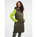 Orsay Khaki Ladies Long Quilted Vest - Women Cene