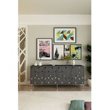 Hanah home komoda Moka 180, 180 cm, antracit / srebrna | Eponuda.com