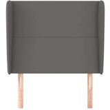  Uzglavlje s ušima sivo 103x23x118/128 cm od umjetne kože | shoptok.hr