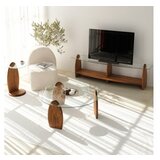 Hanah home surf - chesnut, transparent chesnuttransparent tv stand | ePonuda.com