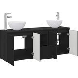  Set ormarića za kupaonicu 3 kom. Crna 49,5 x 35 x 63 cm | shoptok.hr