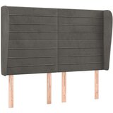  Uzglavlje s ušima tamnosivo 147x23x118/128 cm baršunasto | shoptok.hr