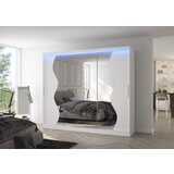 ADRK Drsna omara z ogledalom SHARON 250 cm - BELA | Shoptok.si