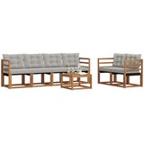  Set vanjskih sofa 7 kom. Prirodna i svijetlo siva | shoptok.hr