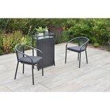 Gardenson SET ZA BALKON DELOS kovina barve grafita, siva | Shoptok.si