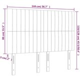  LED uzglavlje tamnoplavo 144x5x118/128 cm baršunasto | shoptok.hr