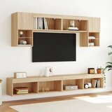 TV ormarići s LED svjetlima 2 kom boja hrasta 100x30x30 cm | shoptok.hr