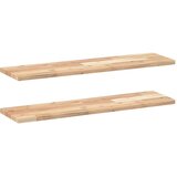  Plutajuće police 2 kom 100x20x2 cm Neobrađeno puno drvo akacije | Eponuda.com