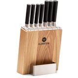 Klarstein Kitano, 8-delni set nožev z blokom za shranjevanje, 7 nožev, jeklo, luksuzni leseni blok | Shoptok.si