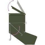  Hranilica za zečeve Maslinasto zelena 12,5 x 26 x 28,5 cm | shoptok.hr