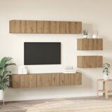  Set TV komoda Zidne s pohranom s vratima 8 pcs hrast artisan 60 x 30 x 30.5 cm | shoptok.hr