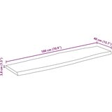 vidaXL Mizna plošča z naravnim robom 180x40x3,8cm trden robusten mango | Shoptok.si