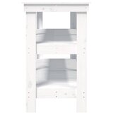  Radni stol bijeli 142,5 x 50 x 80 cm od masivne borovine | shoptok.hr