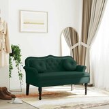  Klupa s jastucima tamnozelena 120,5x65x75 cm baršunasta | shoptok.hr