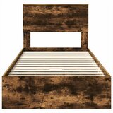  Krevet s od storage s uzglavljem Dimljeni hrast 90 x 190 cm | shoptok.hr
