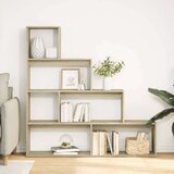 vidaXL Pregrada/regal za knjige 4 razina hrast 143,5x29x143,5cm drveni | shoptok.hr