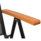  7-dijelni vrtni blagovaonski set crno-smeđi aluminijski | Eponuda.com