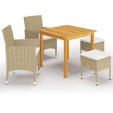  5-dijelni vrtni blagovaonski set bež | shoptok.hr