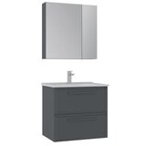 Hanah home Kupatilski ormarić sa umivaonikom i ogledalom (2 komada) Nuvola 65 v2 190 | Eponuda.com