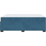  Posteljni okvir z vzmetnico Temno modra 140 x 200 cm Žamet | Shoptok.si