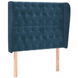  Vzglavje z ušesi temno modra 103x23x118/128 cm žamet, (20793488) | Shoptok.si