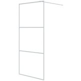 Pregrada za tuš bijela 90 x 195 cm s prozirnim staklom ESG | shoptok.hr