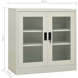 vidaXL Pisarniška omara svetlo siva 90x40x90 cm jeklo | Shoptok.si