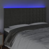  LED uzglavlje tamnosivo 180x5x118/128 cm baršunasto | shoptok.hr