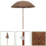  The Living Store Senčnik z jeklenim drogom 180 cm taupe - Senčnik, (21743022) | Shoptok.si
