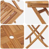  5-dijelni sklopivi vrtni bistro set Prirodna Čvrsto teak drvo | shoptok.hr