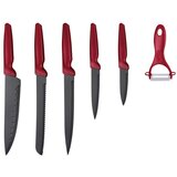 Michelino set noževa od 6 komada, crveni mat | shoptok.hr