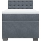 Box spring krevet s madracem tamnosivi 90x190 cm baršunasti | shoptok.hr