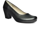 Fox Shoes R908023803 Black Genuine Leather Thick Heeled Women's Shoes Cene