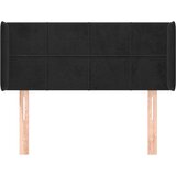  Vzglavje z ušesi črno 103x16x78/88 cm žamet, (20793429) | Shoptok.si