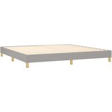  Box spring postelja z vzmetnico svetlo siva 200x200 cm blago, (20788839) | Shoptok.si