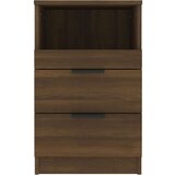  Noćni ormarić boja smeđeg hrasta konstruirano drvo | shoptok.hr