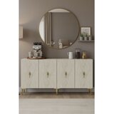 Hanah home komoda Salkım 150, 125 cm, bela / travertin / zlatna | Eponuda.com