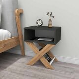 Hanah home pomoćni sto x legs, 43 cm, antracit / atlantski bor Cene