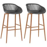  Barske stolice 2 kom sive | shoptok.hr