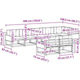  Set vanjskih sofa 8 kom. Prirodna i Svjetlosiva | shoptok.hr