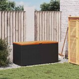  Vrtna kutija za pohranu crna 110x50x54 cm od poliratana i drva | shoptok.hr