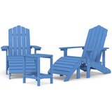  Vrtne stolice Adirondack s osloncem i stolićem HDPE vodenoplave | shoptok.hr